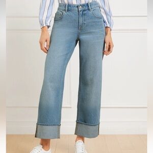 Talbots NWT Straight Ankle Cuff Jeans McCarreen wash
